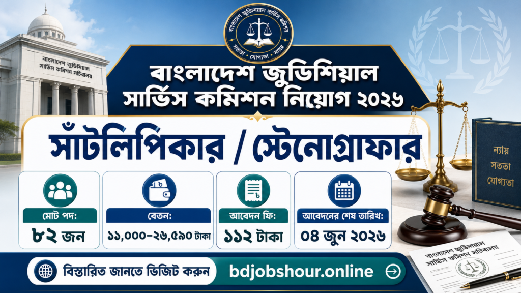 BJSC Satlipikar Stenographer Job Circular 2026