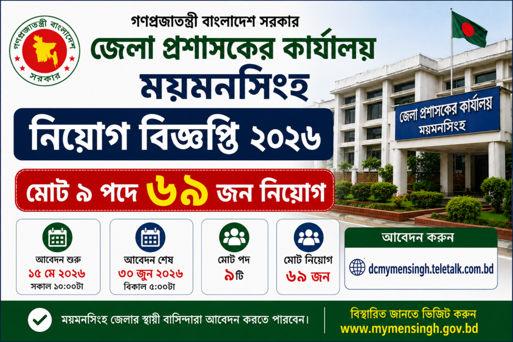 Mymensingh DC Office Job Circular 2026 Government Job Recruitment