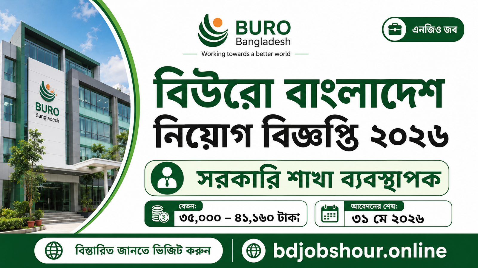 buro bangladesh job circular 2026 BURO Bangladesh নতুন নিয়োগ বিজ্ঞপ্তি