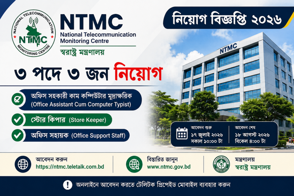 NTMC Job Circular 2026