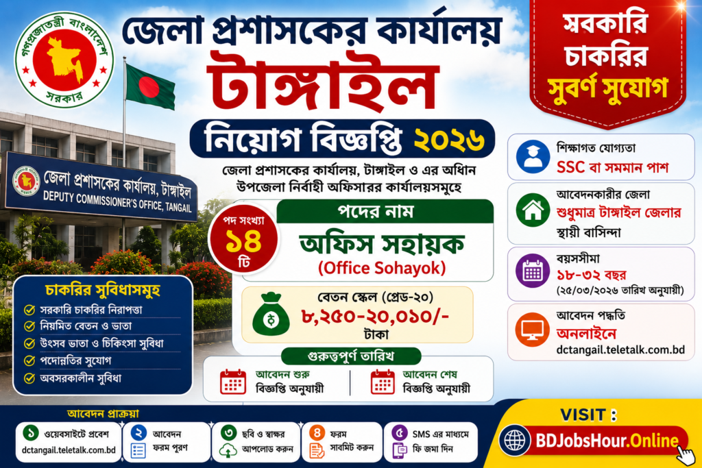 DC Tangail Job Circular 2026