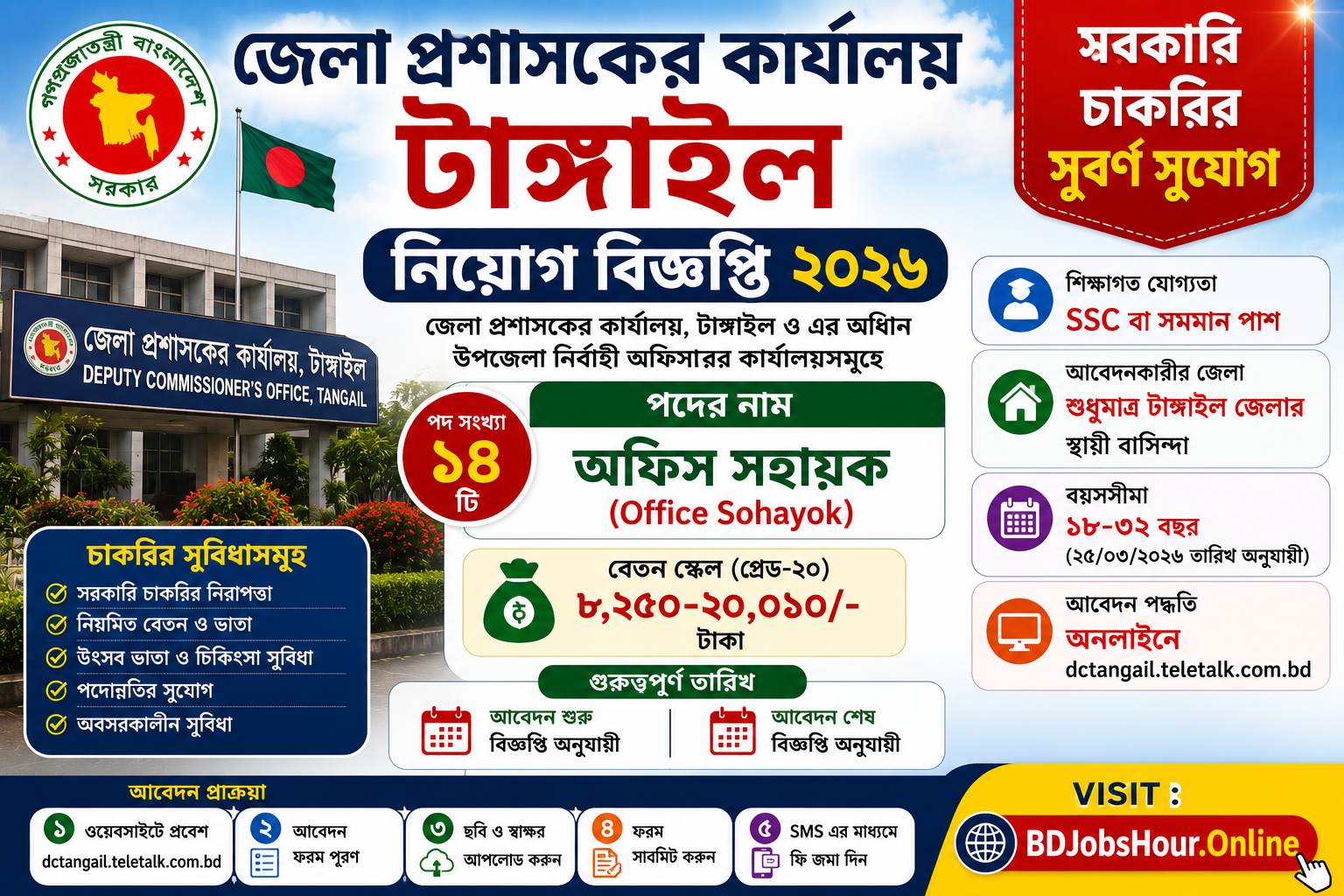 DC Tangail Job Circular 2026